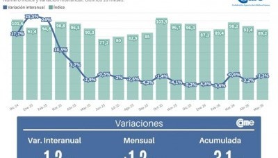 CAME: Las ventas minoristas pyme descendieron 1,2% interanual en mayo